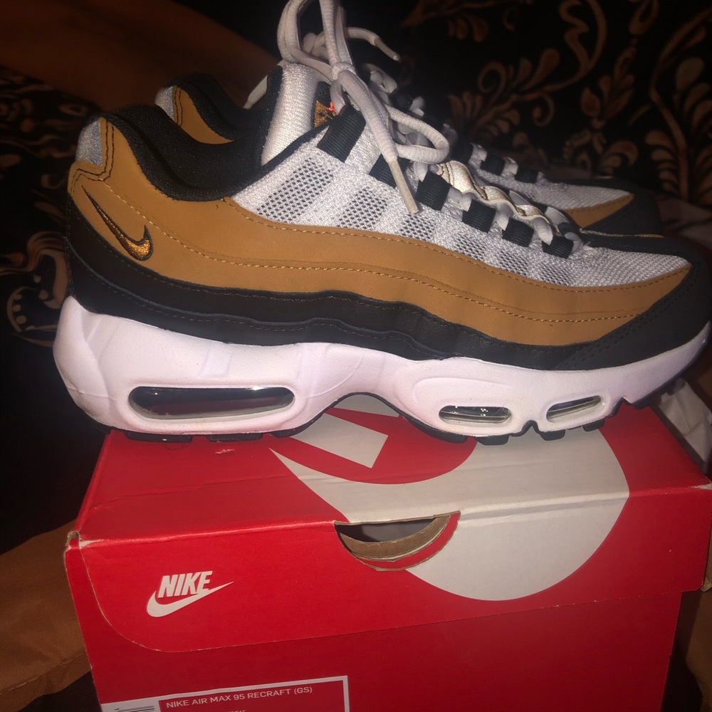 Nike Air Max 95 Sneakers - Black, White, and Brown